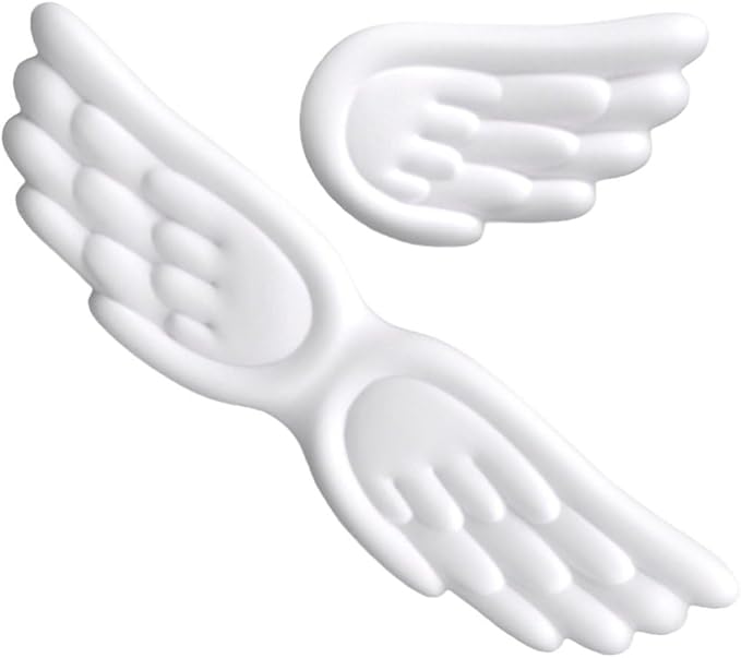 Angel Wings Keyboard Wrist Rest &amp Mouse Wrist Rest Set Memory Foam Cushion Durable Non-Slip Soft Support for Comfortable Typing