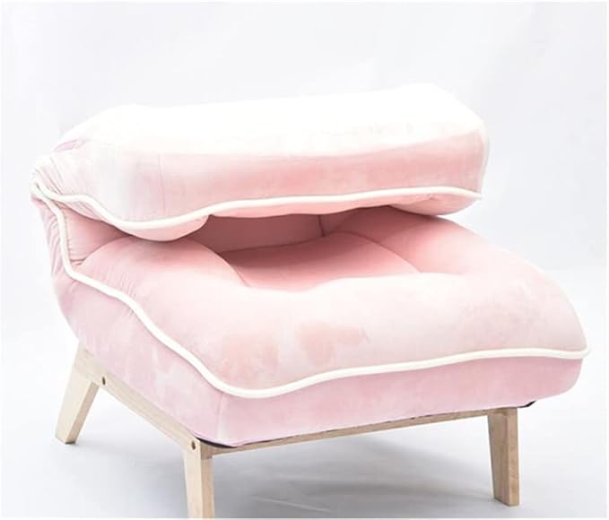 Office Chair Gaming Chair Computer Chair Folding Lazy Sofa with Stool Footrest Recliner Adjustable Backrest Lounge Chair Floor Padded Couch Chair