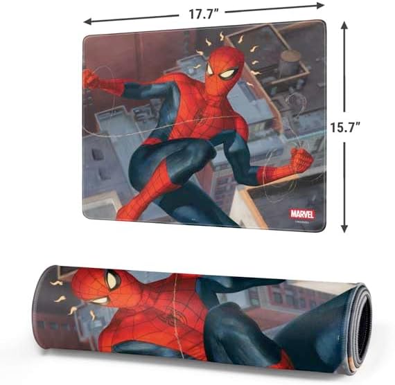 Skinit Medium Gaming Mouse Pad - Officially Licensed Spidey Sense Design with Stitched Edges Waterproof Non-Slip Rubber Base Desk Mat for Keyboard &amp Mouse 17.7 x 15.75 inches