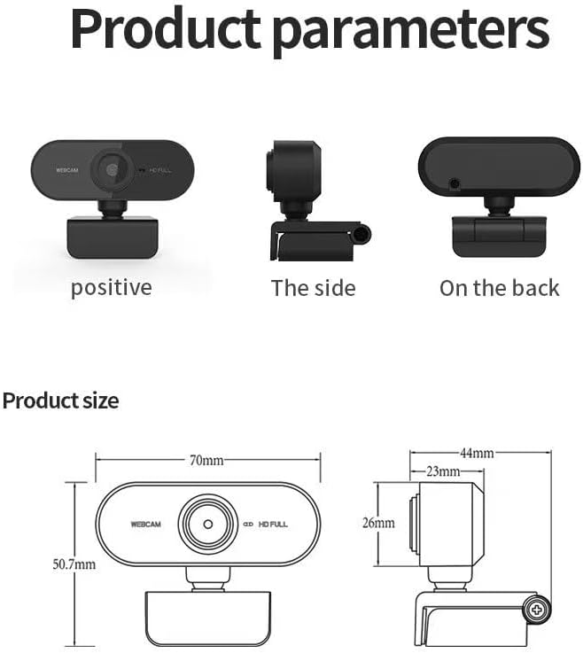 1080P HD Network Camera for Desktops &amp Laptops | Plug-and-Play Webcam with Facial Recognition for Video Conferencing &amp Gaming
