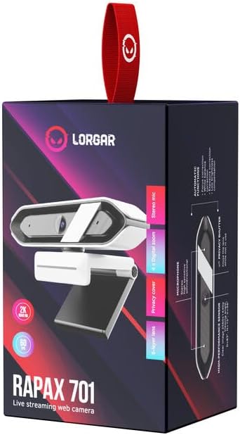 Rapax 701 Webcam 1440p/Auto Focus/Mics/USB-C/White