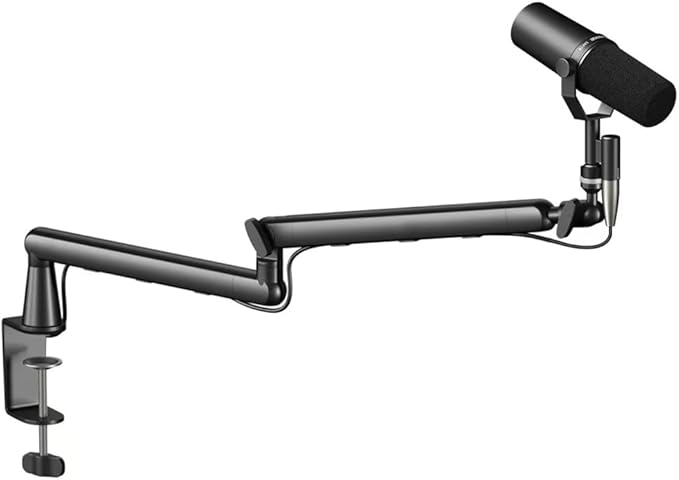 Rode PodMic Cardioid Dynamic Broadcast Microphone with Lowpro Microphone Boom Arm and XLR Cable