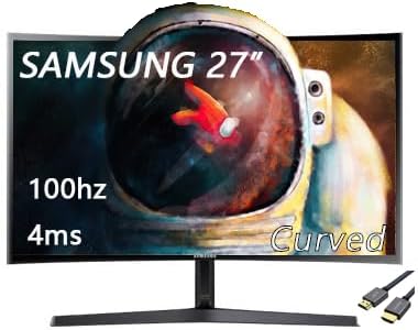 Samsung 27 S3 Series Curved Computer Monitor LED 100Hz 4ms AMD FreeSync HDMI 1920x1080 Black with HDMI Cable