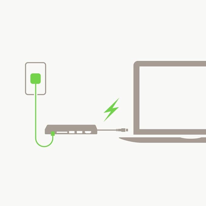 Belkin USB-C Hub 6-in-1 Multi-Port Docking Station for iPad iPad Pro iPad mini MacBook &amp More - 60W Power Delivery 3.0 4K HDMI USB-A Ethernet &amp SD Card Ports