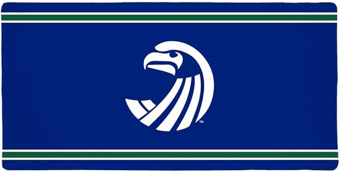 Salve Regina University Seahawks Primary Logo Stripes Large Gaming Mouse Pad Desk Mat with Stitched Edges Non-Slip Base for Gamer Home and Office 31.5 x 15.7