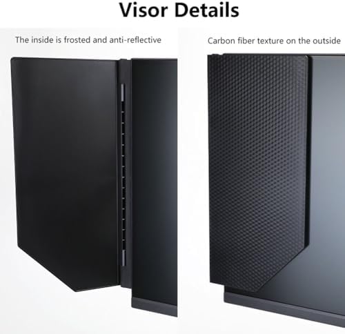 Foldable Anti-Glare Monitor Hood for 24-27 inch Screens Desktop Computer Sunshade with Adjustable 180° Angle Side Panel Display Shading Reduces Glare &amp Enhances Focus (1 Set)