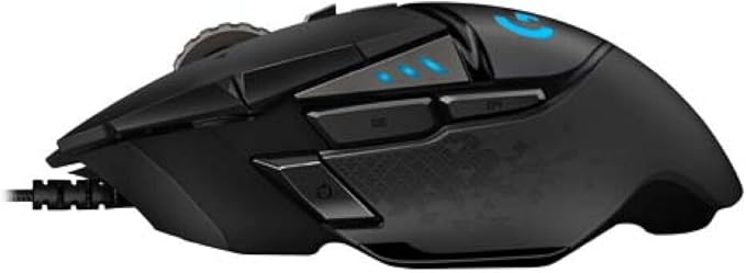 Logitech G502 Hero High Performance Wired Gaming Mouse Hero 25K Sensor 25600 DPI RGB Adjustable Weights 11 Programmable Buttons On-Board Memory PC/Mac