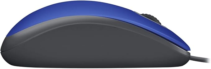 Logitech M110 Wired USB Mouse Silent Buttons Comfortable Full-Size Use Design Ambidextrous PC/Mac/Laptop - Blue