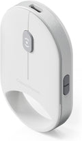 Mini Wireless Mouse Portable Silent Optical Mouse Slim Lightweight Design with USB Receiver Compatible with Laptop/Tablet/Desktop (White)