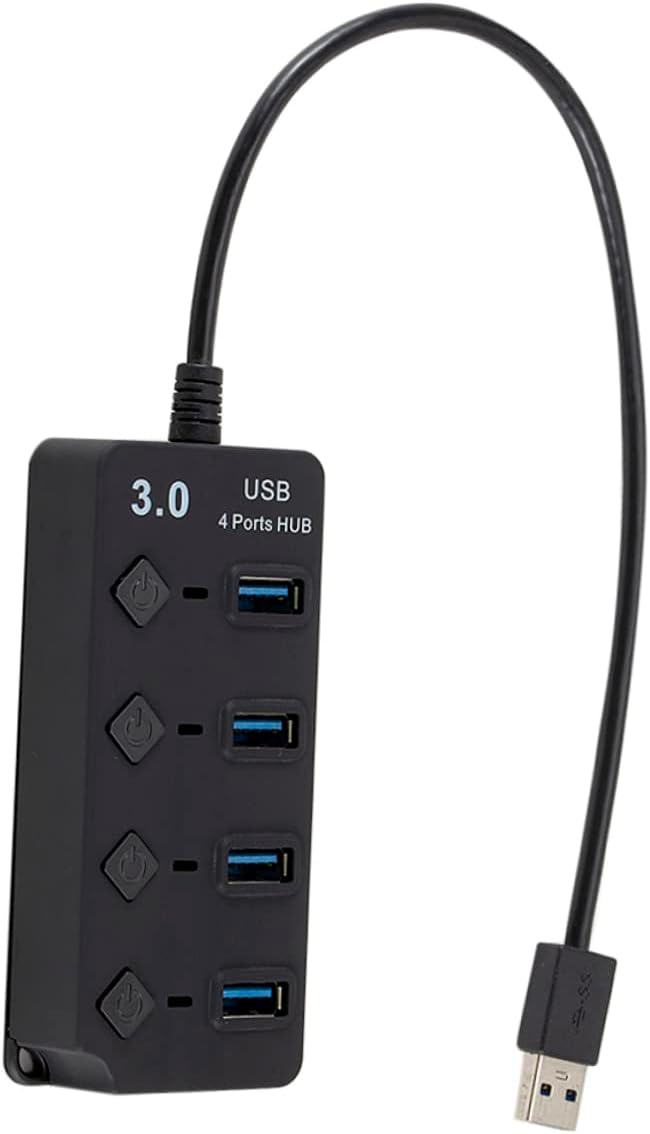 2pcs Ports USB Hub Compact USB Splitter for Laptop and Pc Fast Data Transfer and Charging for Tablets and Smartphones Black