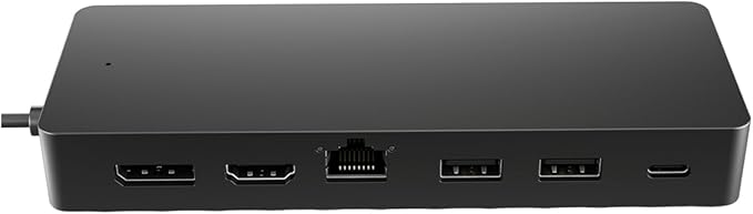 HP Universal Multiport Dock Dual 4K Displays for Business and Display Port Bundled with Desk Mount Dual Monitor Stand MK270 Wireless Keyboard/Mouse Set and Gel Pads