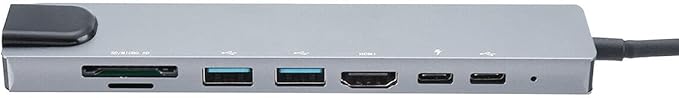 8 in1 USB C to Type C USB 3.0 Hub 4K HDMI Ethernet Micro SD/TF Card Adapter Dock
