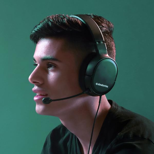 SteelSeries Arctis 1 Wired Gaming Headset – Detachable Clearcast Microphone – Lightweight Steel-Reinforced Headband – for PC PS4 Xbox Nintendo Switch and Lite MobileBlack