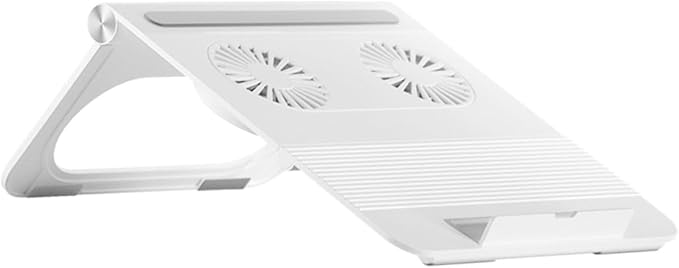 Laptop Stand with Cooling Fans Foldable Notebook PC Holder with Built Storage Portable Laptop Cooling Rack for Enhanced Ventilation and Practical Use