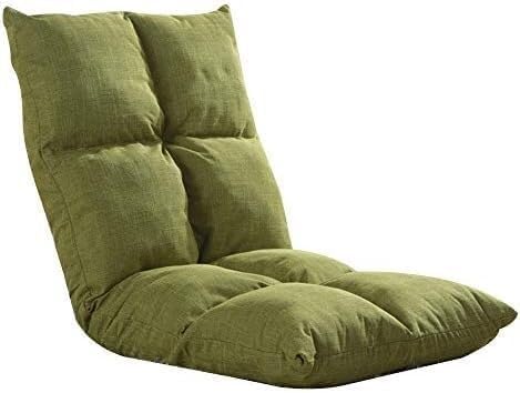 ELEFOCUS Floor Chair Floor Cushion with backrest Lazy Sofa Single Floor Chair 5 Gears Freely Adjustable Meditation Chair(Grün)