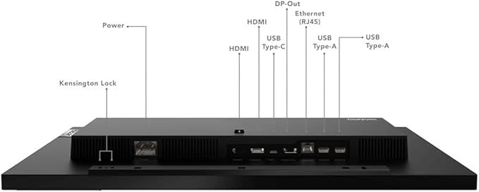 Lenovo ThinkVision E24q-20 23.8 WQHD WLED LCD Monitor - 16:9 - Raven Black