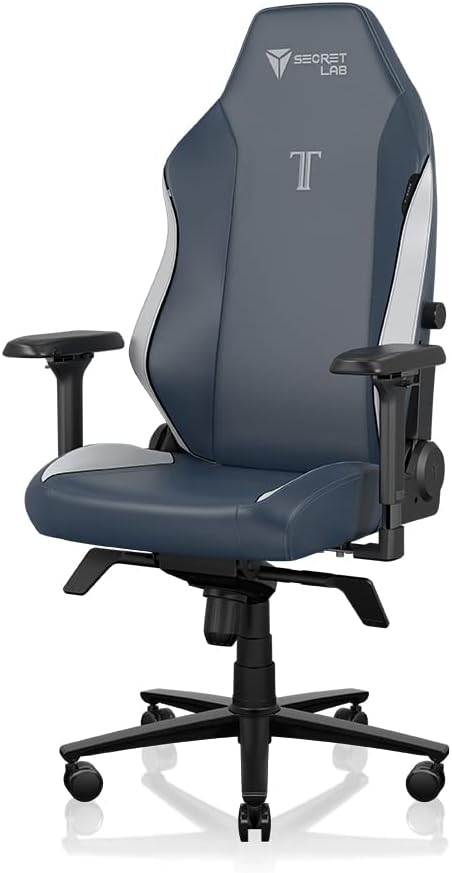 Secretlab Titan Evo Royal Gaming Chair - Reclining Ergonomic &amp Heavy Duty Computer Chair with 4D Armrests Magnetic Head Pillow &amp Lumbar Support - Big and Tall Up to 395 lbs - Blue - Leathere