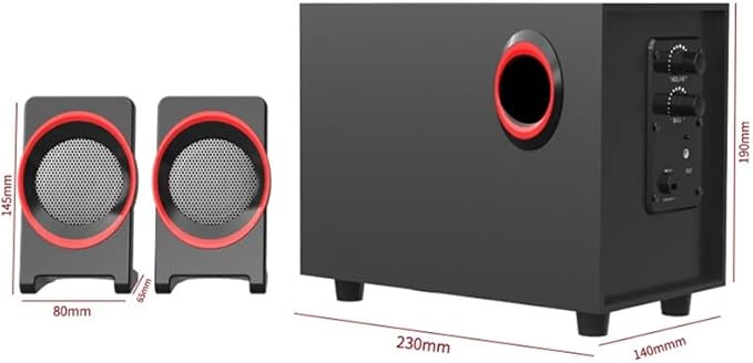 Desktop Computer Speaker Powered Super Bass Subwoofer 3.5mm Wired Dust-Proof Soundbox Home Speakers