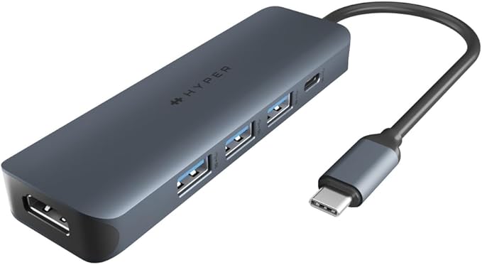 HyperDrive Next 6 Port USB Hub – USB C to HDMI 4K60Hz Display 10Gbps Data Transfer 100W Power Delivery Charging 3X USB-A — Compatible w/MacBook Pro MacBook Air PC and Chromebook