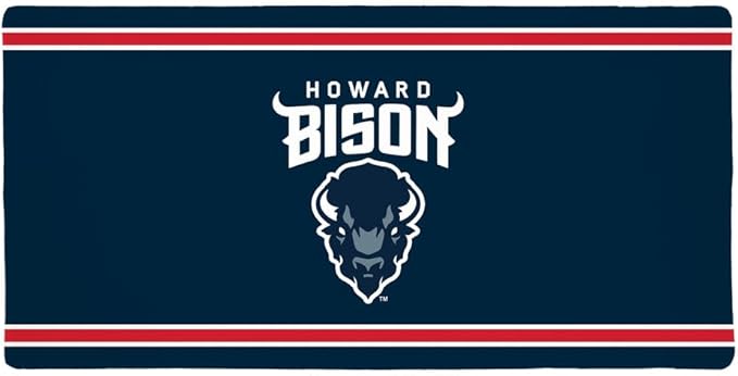 Howard University Bison Primary Logo Stripes Large Gaming Mouse Pad Desk Mat with Stitched Edges Non-Slip Base for Gamer Home and Office 31.5 x 15.7