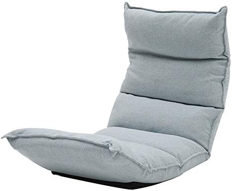 BTZHY Floor Chair Floor Chair Computer Chair on Single Bed Independent Cotton Bale Leisure Folding Floor Chair Multi-Level Adjustable Meditation ChairRemovable and Washable (Color : Gray)