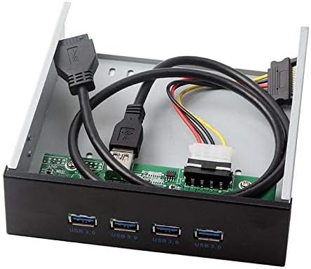 Cablecc USB 3.0 HUB 4 Ports Front Panel to Motherboard 20Pin Connector Cable for 5.25 CD-ROM Bay