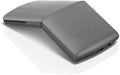 Lenovo Yoga Computer Mouse for PC Laptop Computer with Windows or Chrome - 2.4GHz Wireless Nano Receiver &amp Bluetooth 5.0 - Ergonomic V-Shape - Twists Flat - Built-in Laser Presenter - Iron Grey