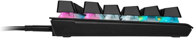 Corsair K60 RGB TKL RGB Tenkeyless Optical-Mechanical Wired Gaming Keyboard - OPX Switches - Polycarbonate Keycaps - iCUE Compatible - QWERTY NA Layout - Black