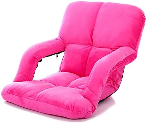 BTZHY Floor Chair Floor Chair Folding Lazy Sofa Bed 5 Levels Adjustable Floor Gaming Chair with Armrests Lazy Sofa Cushions Removable and Washable Meditation Chair for Bay Window (Color : Yellow)