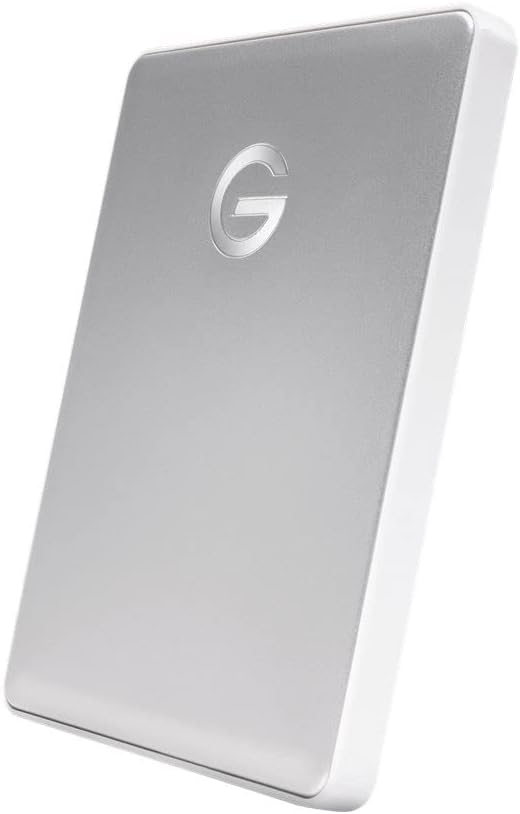 G-Technology 2TB G-DRIVE Mobile USB-C (USB 3.1) Portable External Hard Drive Silver - 0G10339