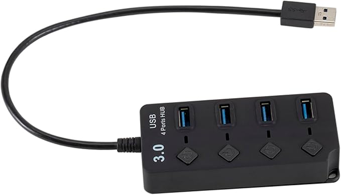 2pcs Ports USB Hub Compact USB Splitter for Laptop and Pc Fast Data Transfer and Charging for Tablets and Smartphones Black