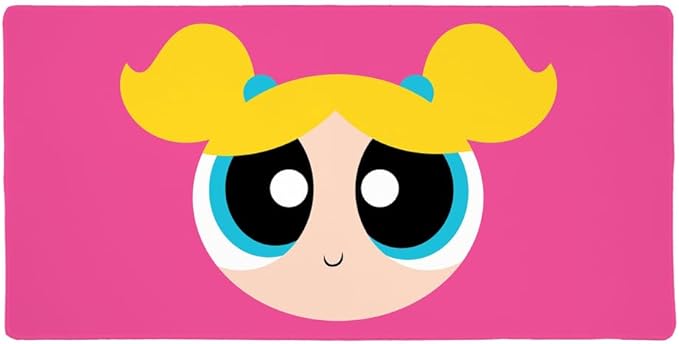 Powerpuff Girls Bubbles Head Large Gaming Mouse Pad Desk Mat with Stitched Edges Non-Slip Base for Gamer Home and Office 31.5 x 15.7