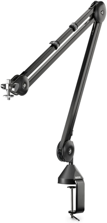 RØDE PodMic USB Versatile Dynamic Broadcast Microphone With XLR and USB Connectivity for Podcasting Streaming Gaming Music-Making and Content Creation &amp PSA1 Swivel Mount Studio Microphone Boom