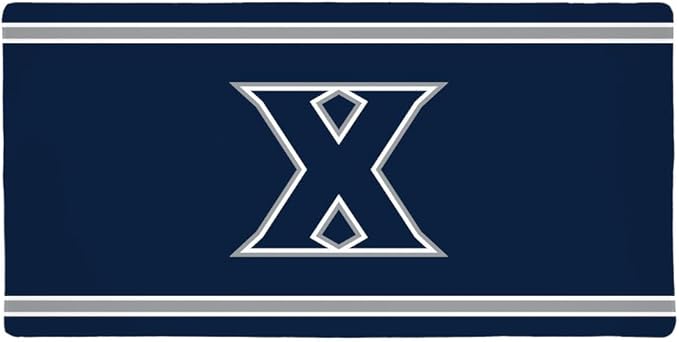 Xavier University Musketeers Primary Logo Stripes Large Gaming Mouse Pad Desk Mat with Stitched Edges Non-Slip Base for Gamer Home and Office 31.5 x 15.7