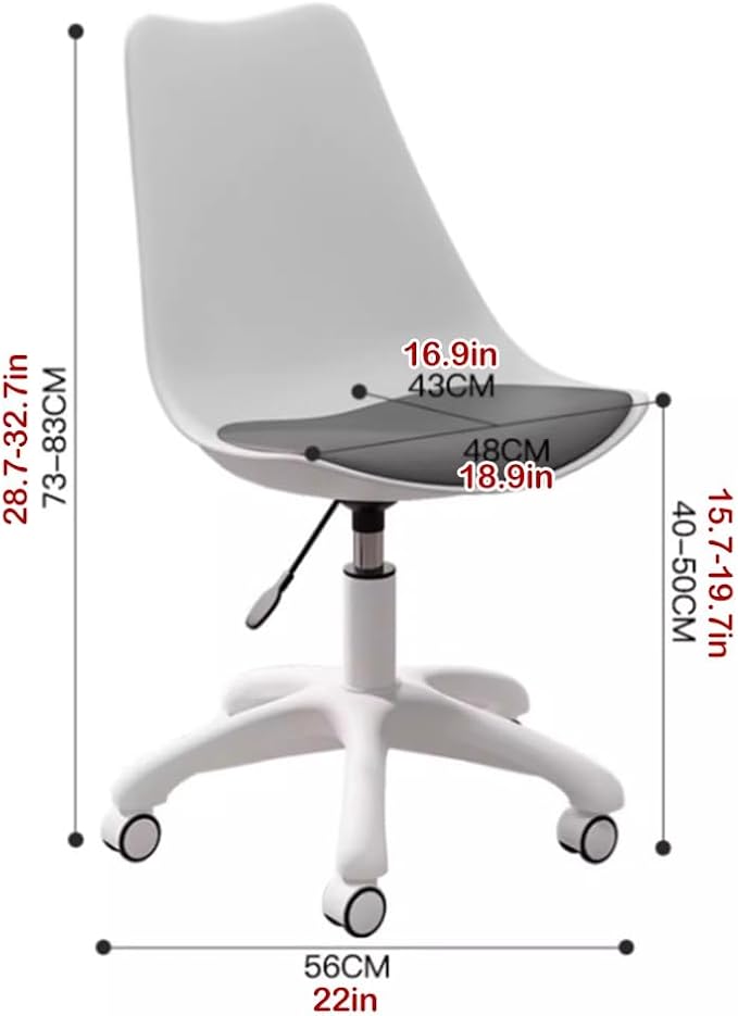 KITCISSL Home Office Desk Chairs Gaming Computer Chair with Wheels Accent Chairs Swivel Makeup Chair Dormitory College Students Study Backrest Chair for Bedroom Living Room Balcony (Color : Pink)