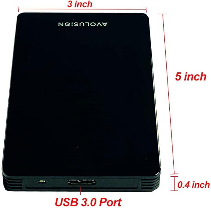 Avolusion HD250U3-Z1-PRO 1TB USB 3.0 Portable External Gaming Hard Drive (PS5 Pre-Formatted) - 2 Year Warranty