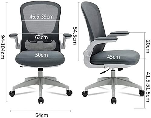 Office Chair Ergonomic Table and Chair Computer Chair Student Learning Swivel Chair Backrest Work Chair Office Chair Game Chair Chair (Color : Gray Size : One Size) Needed