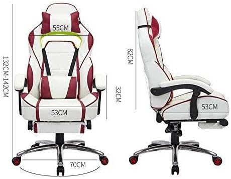 Racing Gaming Office Chair with Footrest and Lumbar Cushion Heavy Duty Ergonomic Reclining Executive Chair with Aluminum Alloy Base(Type a)