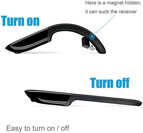 PoseiTun Wireless Mouse Foldable Folding Mice for Laptop PC