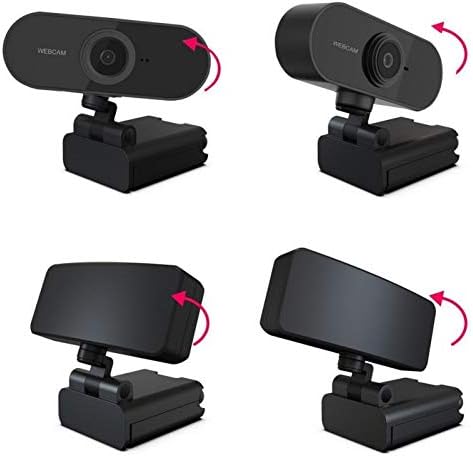 Computer Camera Webcam 1080P HD Web Camera with Microphone Autofocus USB 2.0 Web Cam PC Desktop Full HD Web Cam Auto Focus Mini Web Camera (Color : Black)