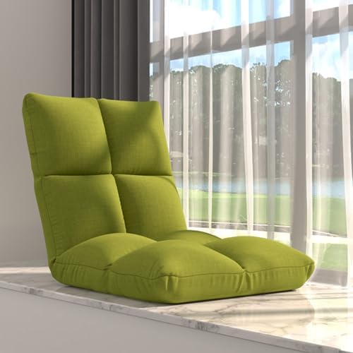 BTZHY Floor Chair Floor Chair with Backrest Foldable 6-Position Lazy Sofa Meditation Chair Window Chair for Adults Floor Chair Gaming Folding Lazy Sofa Chair for Living Room Bedroom(/Gray)