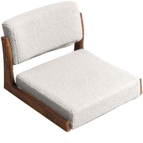 ELEFOCUS Portable Floor Chair Tatami Chair with Backrest Home Bay Window Lazy Backrest Chair Meditation Floor Seating(H1)