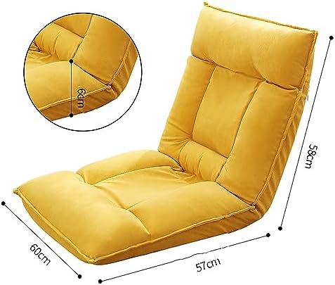 BTZHY Floor Chair Indoor Adjustable Floor ChairFloor Chairs for Adults - Floor Gaming Chair with Back Support 5 Adjustable Position Floor Seating Lounge for Reading MeditationD