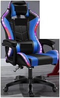 Computer Chair Gaming ChairComputer ChairLeather Office Chair Light Gamer Chair Swivel Gaming Chair Chair (RGB Blue One Size)