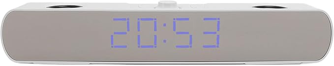 GOWENIC Computer Speaker Bluetooth Computer Speaker for Laptop Support USB AUX Sound with Alarm Clock FM Radiofor Computer Desktop PC Laptop (White)