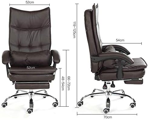 Office Chair Gaming Chair Computer Chair Reclining Office Chair with Lumbar Support Ergonomic Adjustable Seat Height and Back Recline Desk and Task Chair (Color : Rosso)