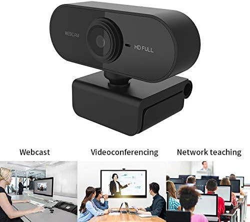 Computer Camera Webcam 1080P HD Web Camera with Microphone Autofocus USB 2.0 Web Cam PC Desktop Full HD Web Cam Auto Focus Mini Web Camera (Color : Black)