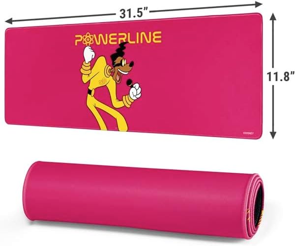 Skinit Large Gaming Mouse Pad - Officially Licensed Powerline Design with Stitched Edges Waterproof Non-Slip Rubber Base Desk Mat for Keyboard &amp Mouse 31.5 x 11.8 inches