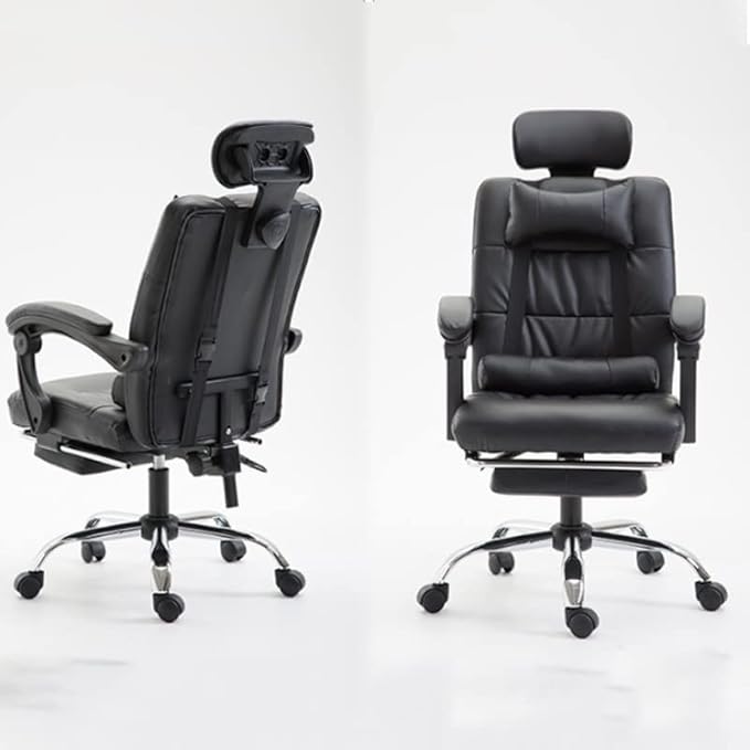 Office Chair Gaming Chair Computer Chair Home Office Reclining Lounge Chair Lift Rotary Chair Footstool Executive Chair Lunch Lounge Chair (Color : D Size : Light Grey)