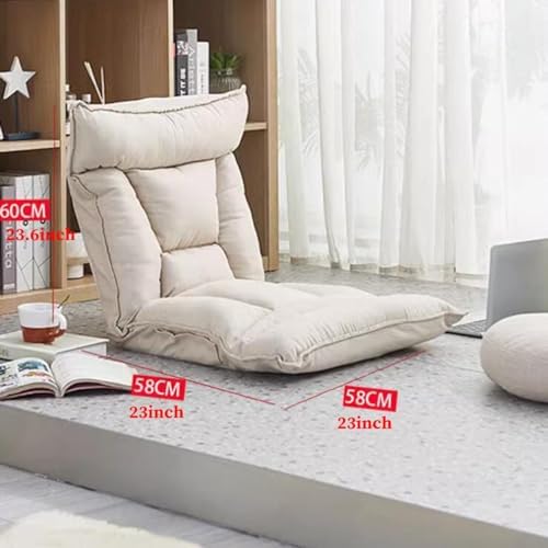 Floor Chair Floor chair with backrest foldable and headrest lazy sofa meditation chair window chair floor chair for adults comfortable armless lounge chair gaming chair ideal for reading (/Lig